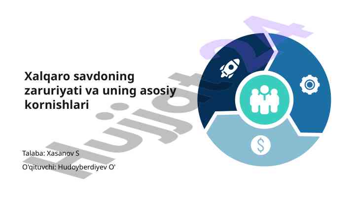 Xalqaro savdoning zaruriyati va asosiy kornishlari