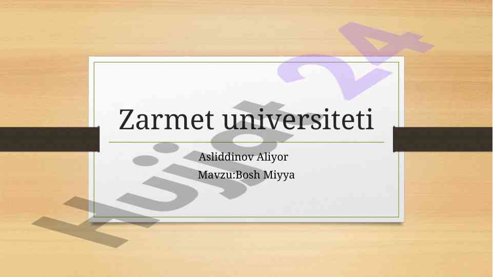 Bosh miyya funksiyalari va tuzilmalari