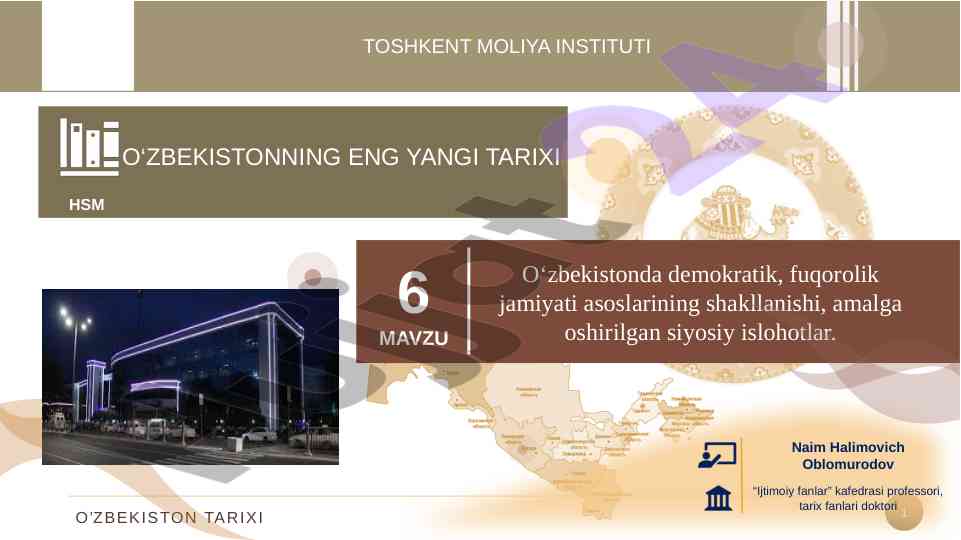 Oʻzbekistonda demokratik fuqorolik jamiyati shakllanishi