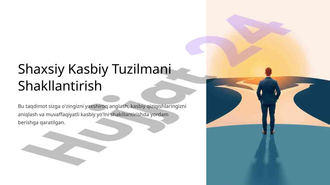 Shaxsiy kasbiy tuzilmani shakllantirish taqdimoti