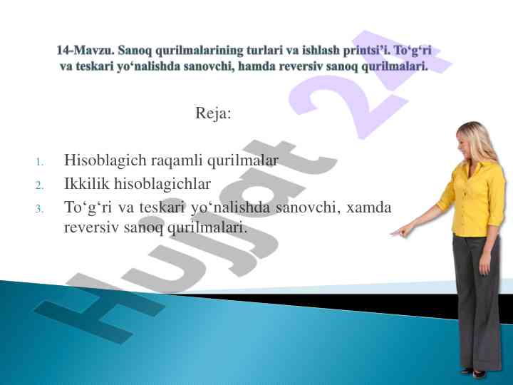 Sanoq qurilmalarining turlari va ishlash printsipi