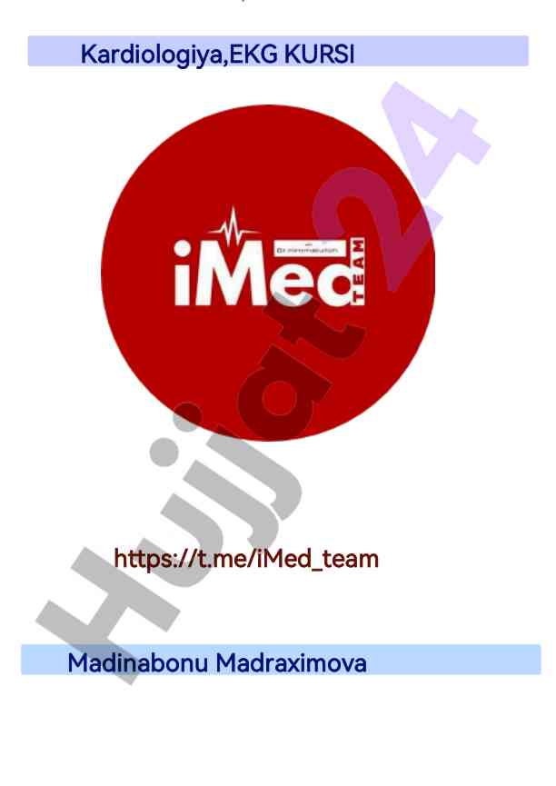 Kardiologiya ekg kursi malumotlari