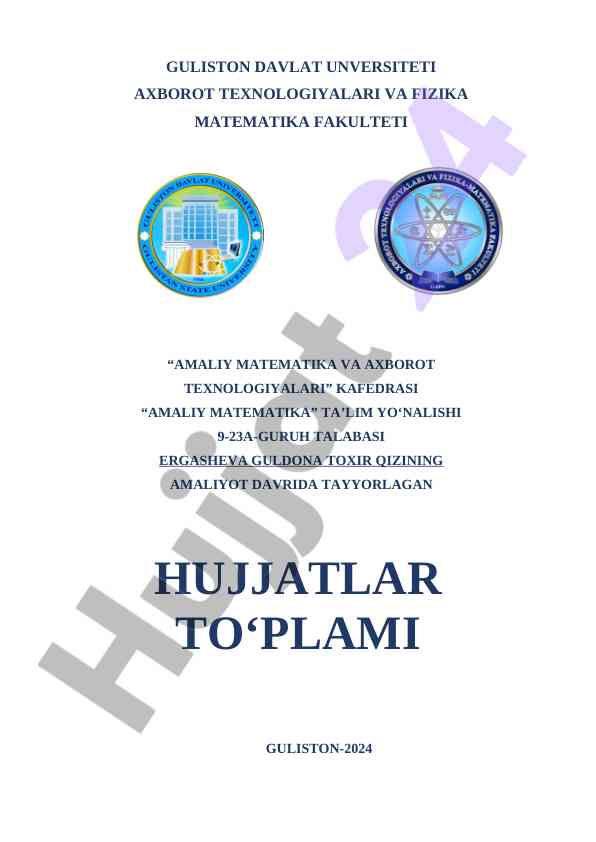 Malakaviy amaliyot hujjatlari to‘plami 2024
