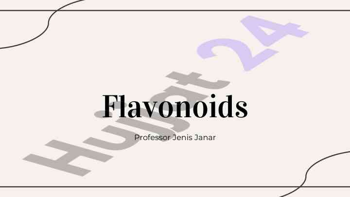 Flavonoids classification and biological activities