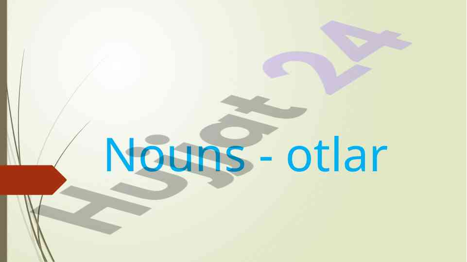Nouns in different categories and their usage