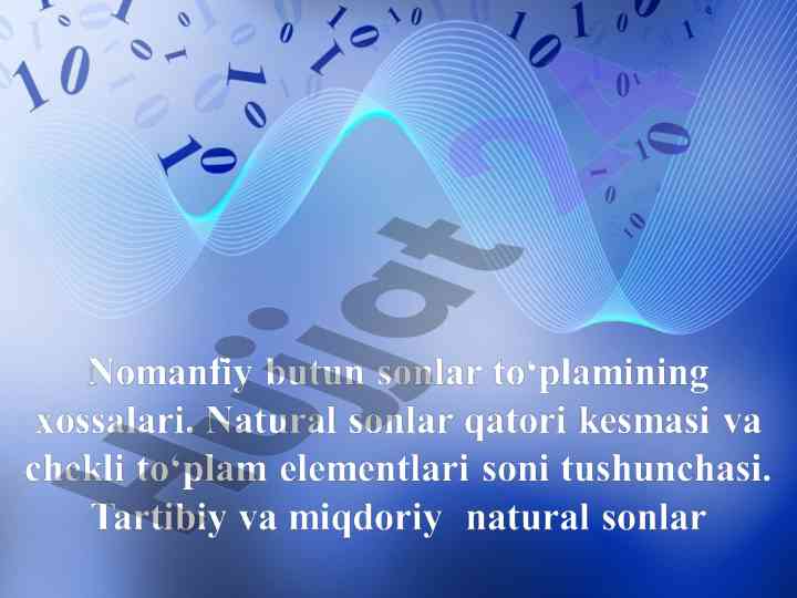 Natural sonlar tushunchasi va tarixi