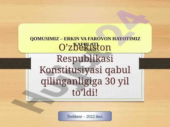 O‘zbekiston respublikasi konstitutsiyasi tarixi
