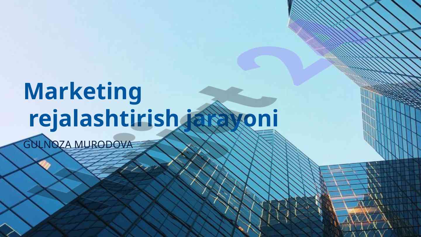 Marketing rejalashtirish jarayoni va bozor tahlili
