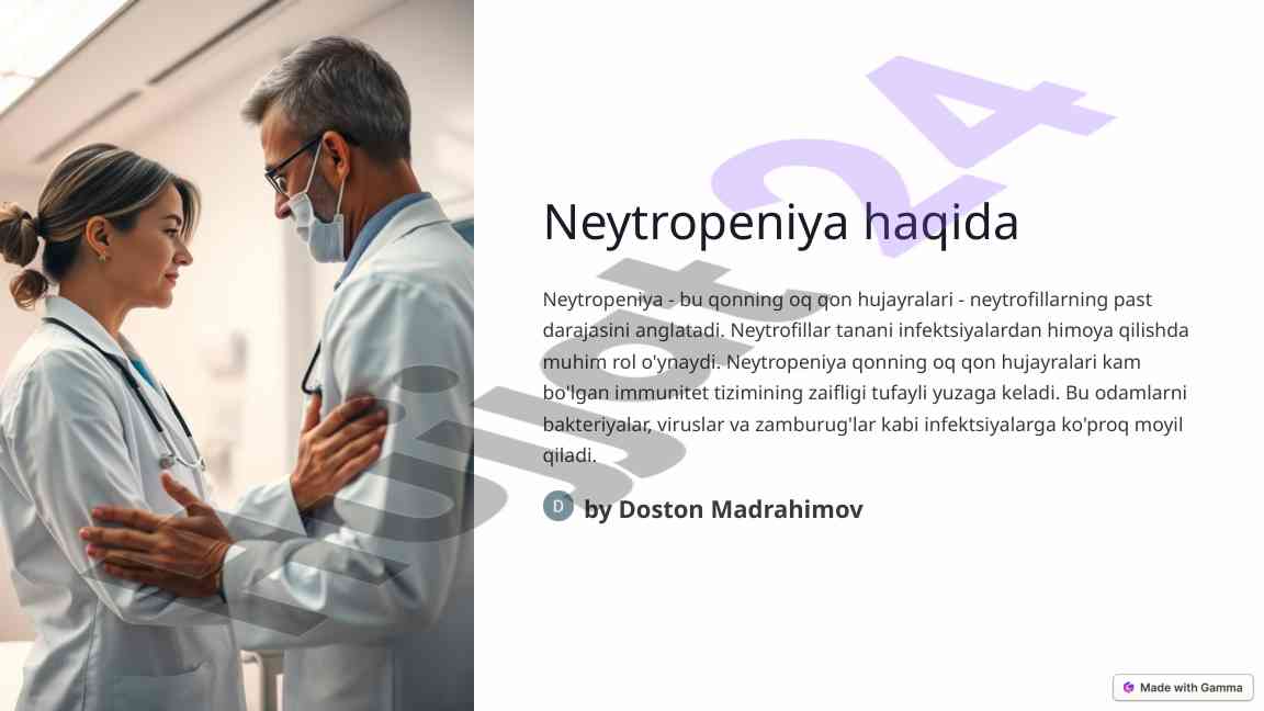 Neytropeniya belgilari va sabablari