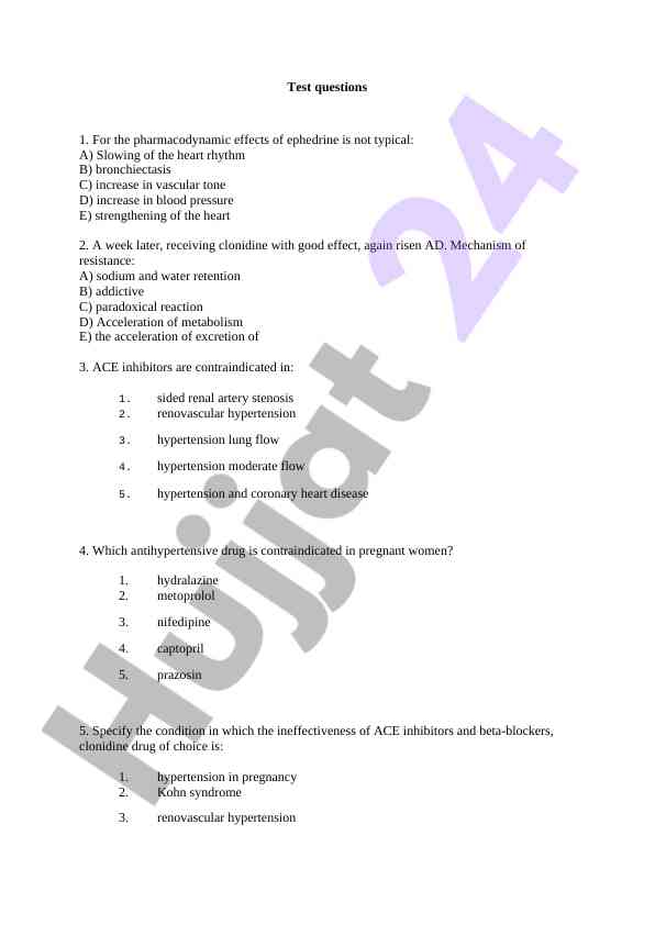 Pharmacodynamics and antihypertensive drug effects