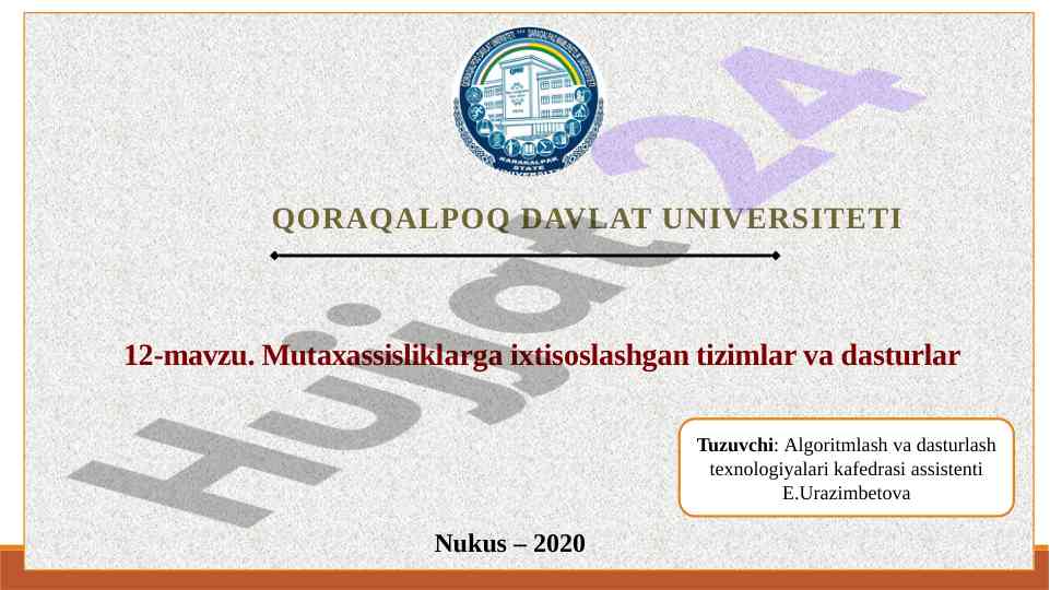 Mathcad dasturining matematik hisoblash imkoniyatlari