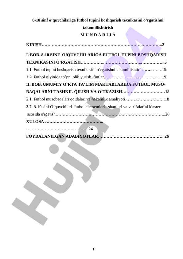 Futbol Tupini Boshqarish Texnikasini O'rgatish
