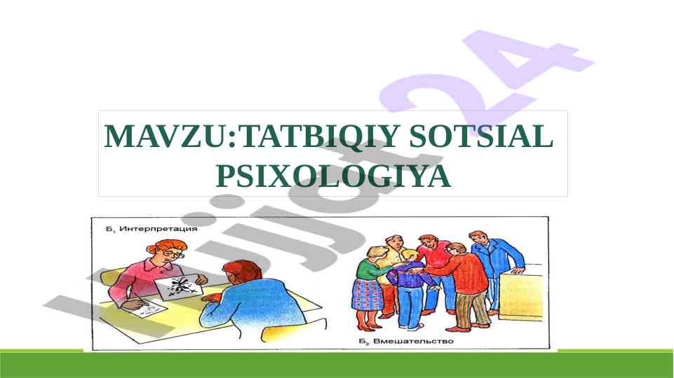 Tatbiqiy ijtimoiy psixologiya haqida tushuncha