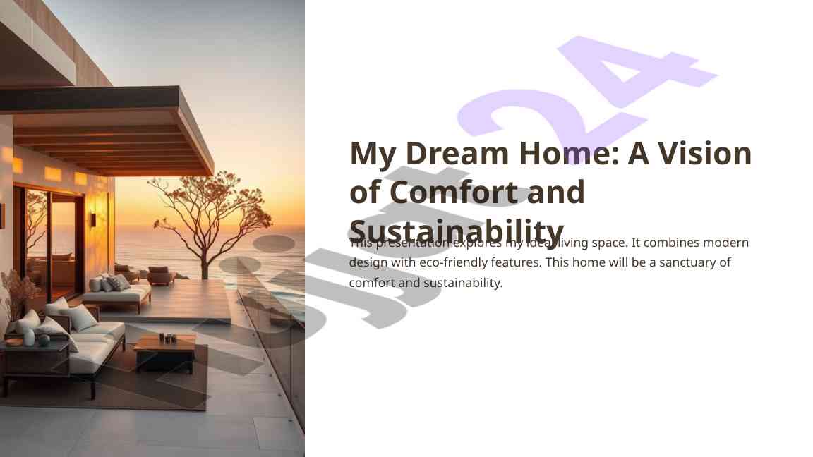 My dream home a vision of comfort and sustainability