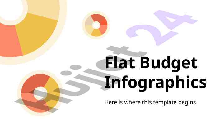 Flat budget infographics and planetary information