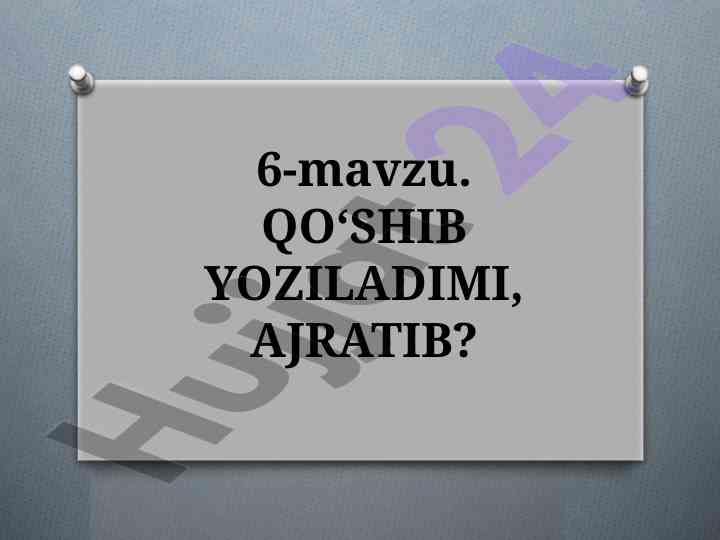 Qo‘shib yoziladimi ajratib tema tahlil
