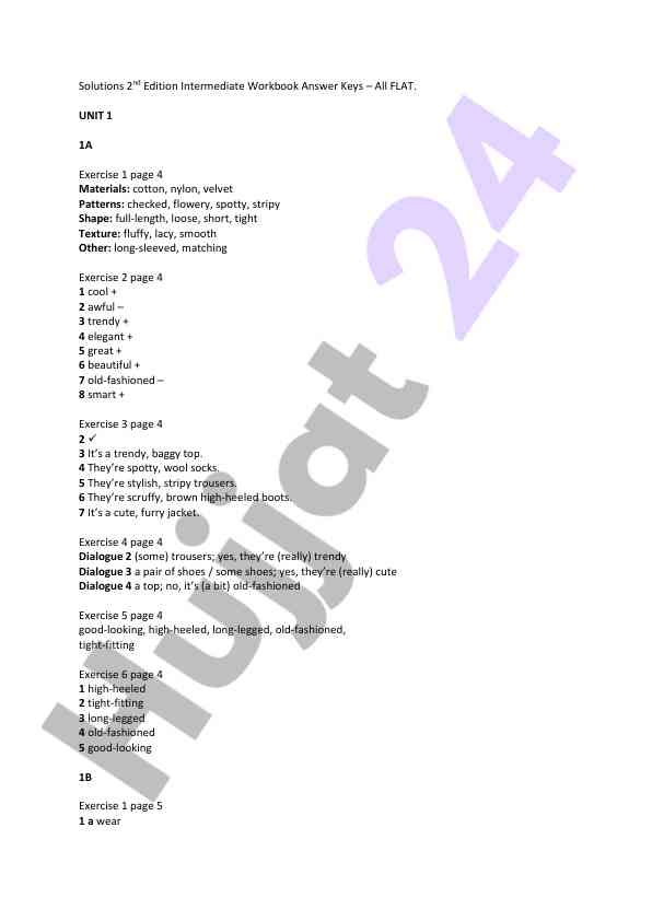 Solutions 2nd edition intermediate workbook overview