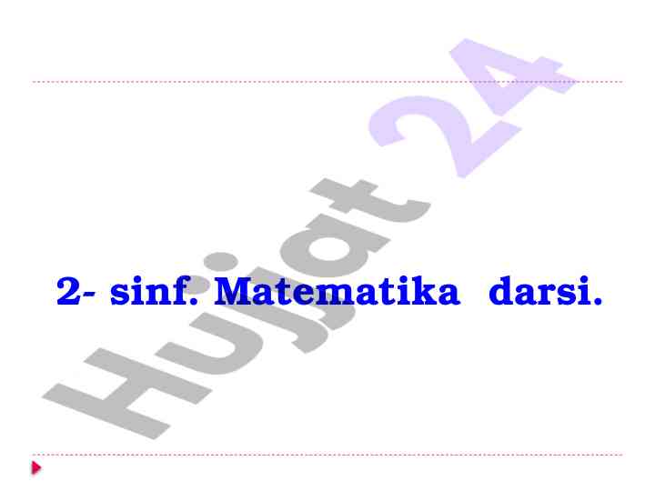 2-sinf matematika darsida harfli ifodalar