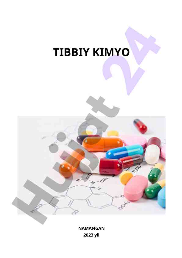 Tibbiy kimyo darsligi lotin grafikasi bilan