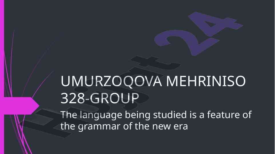 Language features in modern grammar studies