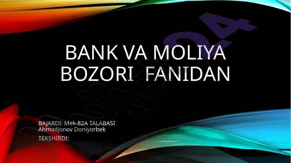 Moliya bozorining iqtisodiyotdagi roli
