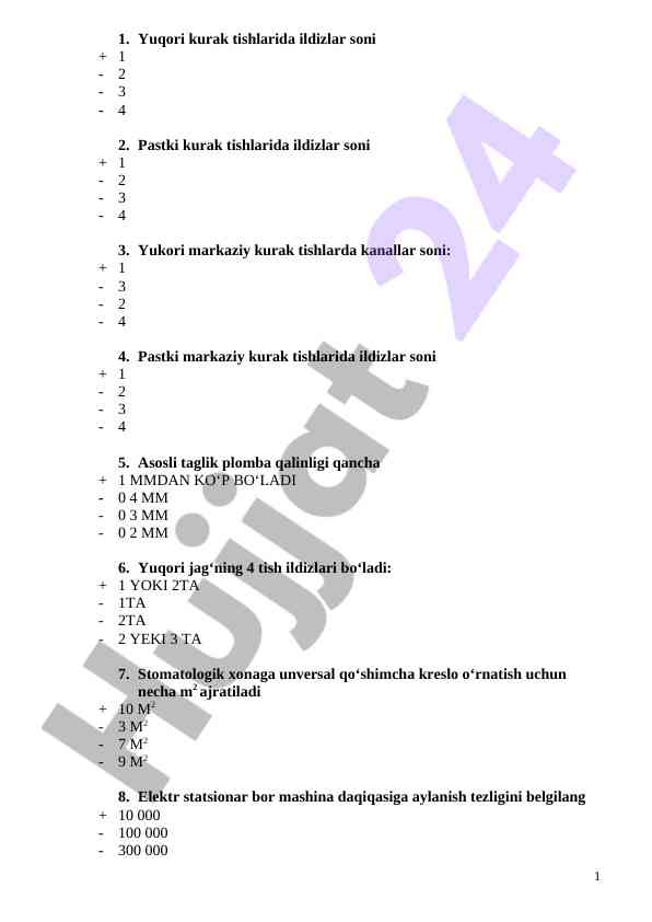 Stomatologik xonada kreslo o‘rnatish loyihasi