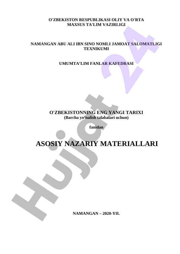 O'zbekiston respublikasi tashkil topishi tarixi