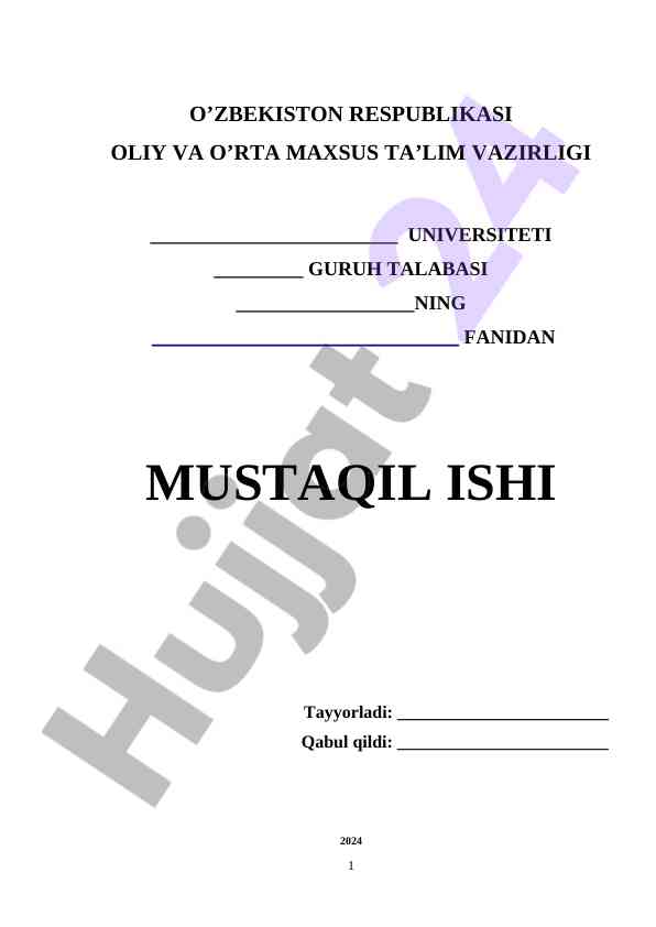 Yurak ishemik kasalliklari bo'yicha mustaqil ish
