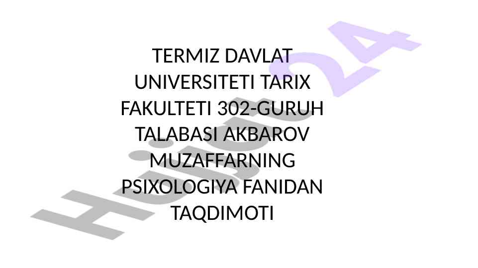 Psixologiyaning asosiy metodlari taqdimoti