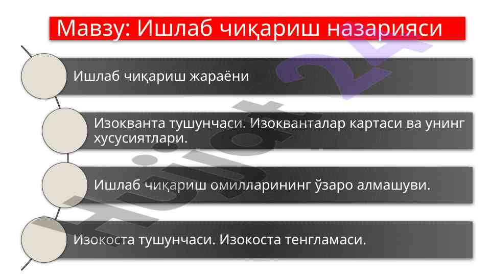 Ishlab chiqarish funktsiyasi va izokvantalar tahlili