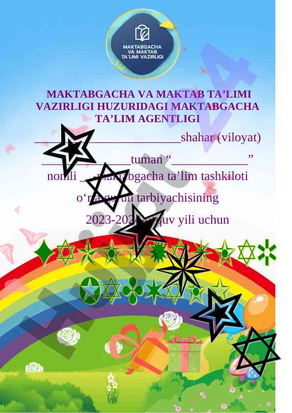 O‘rta guruh tarbiyachisi uchun ta’lim jarayonini rejalashtirish