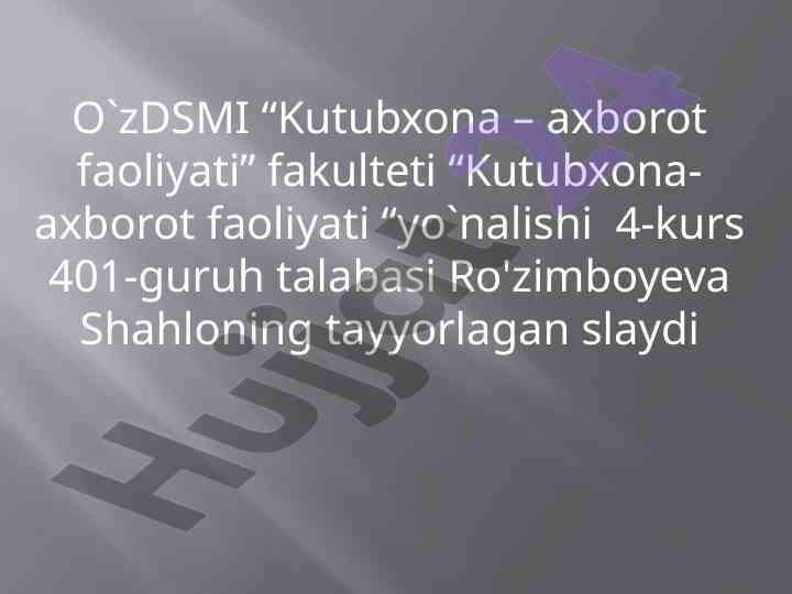 Alisher navoiy kutubxonasida restavratsiya ishlari