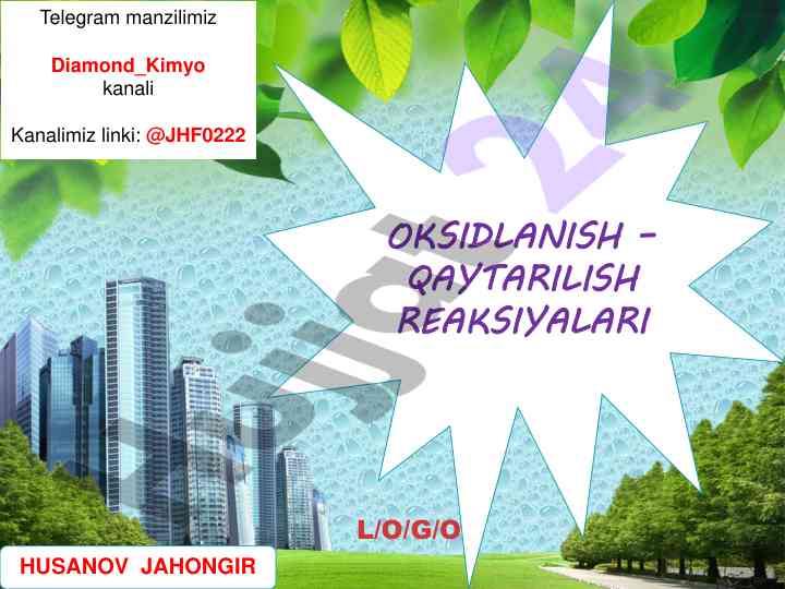 Oksidlanish qaytarilish reaksiyalari analizi