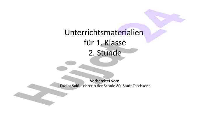 Unterrichtsmaterialien für 1. klasse farbenlernen