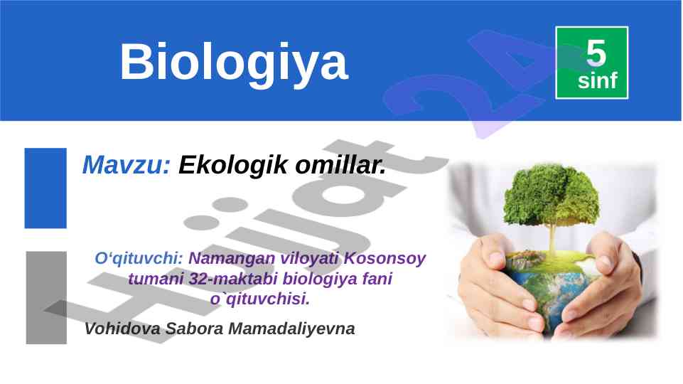 Ekologik omillar va biotsenozning ahmiyati