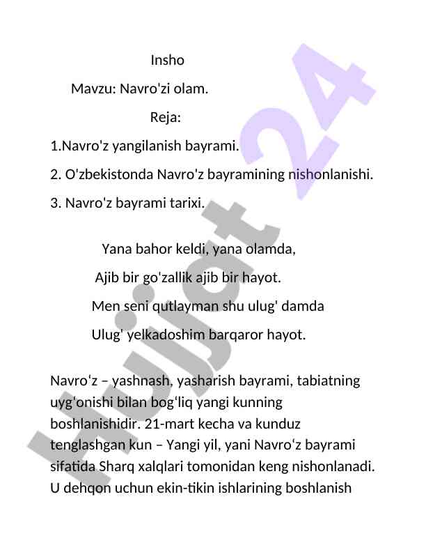 Navro'z bayrami va tarixi haqida ma'lumotlar