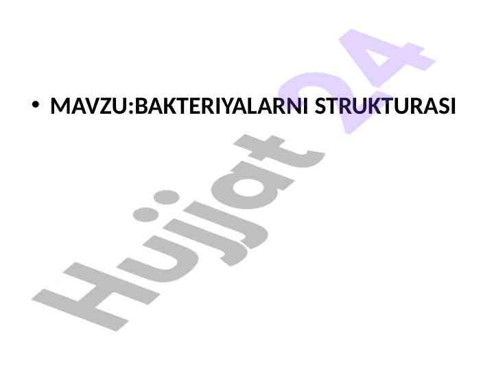 Bakteriyalarning strukturasi: spiroxetalar haqida