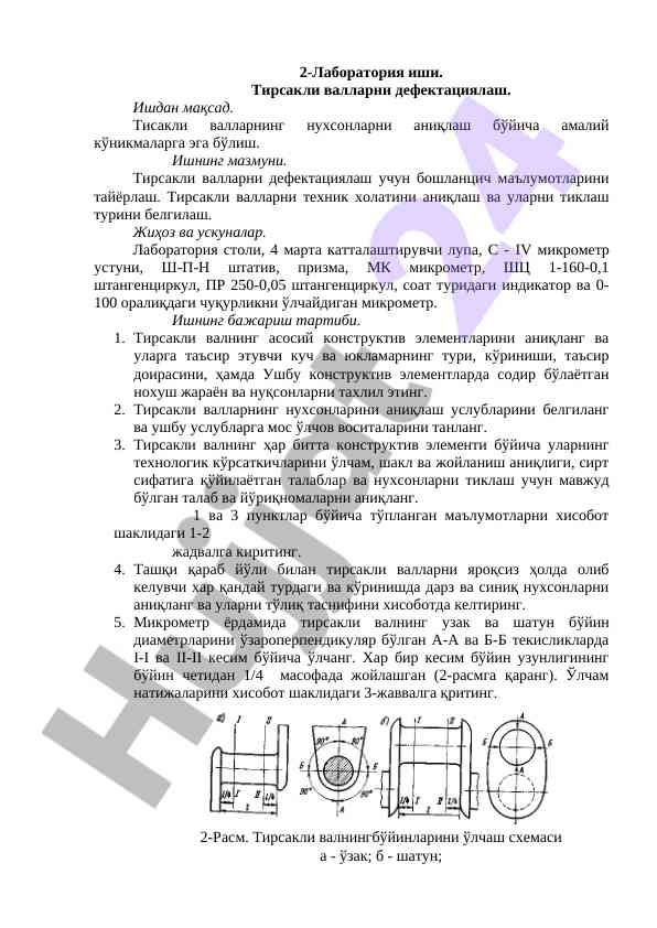 Tirsakli vallarning defektaциялаши