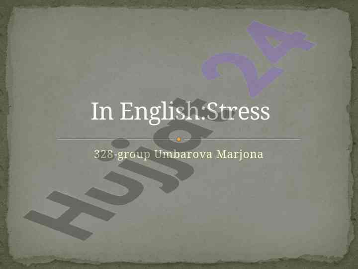 The nature of stress in linguistics
