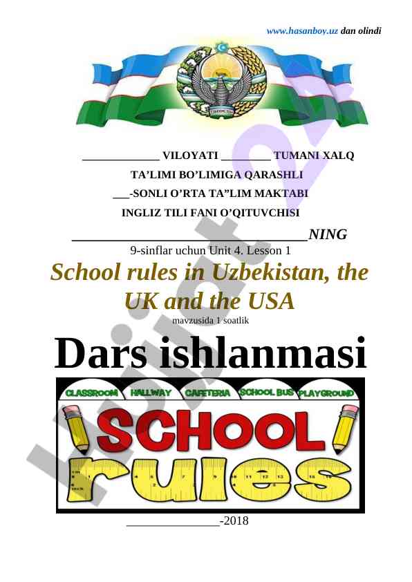 School rules in uzbekistan the uk and the usa