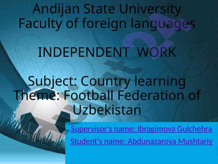 Football federation of uzbekistan overview