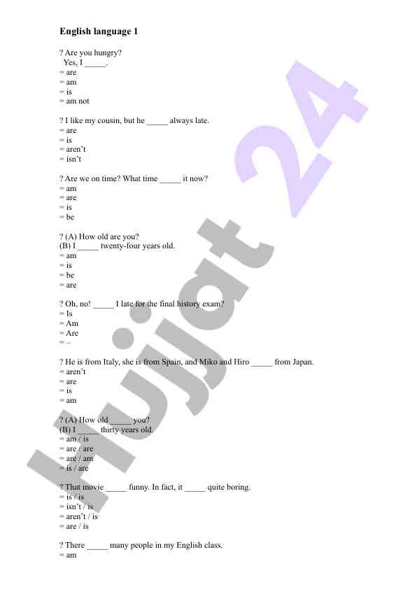 English language understanding test