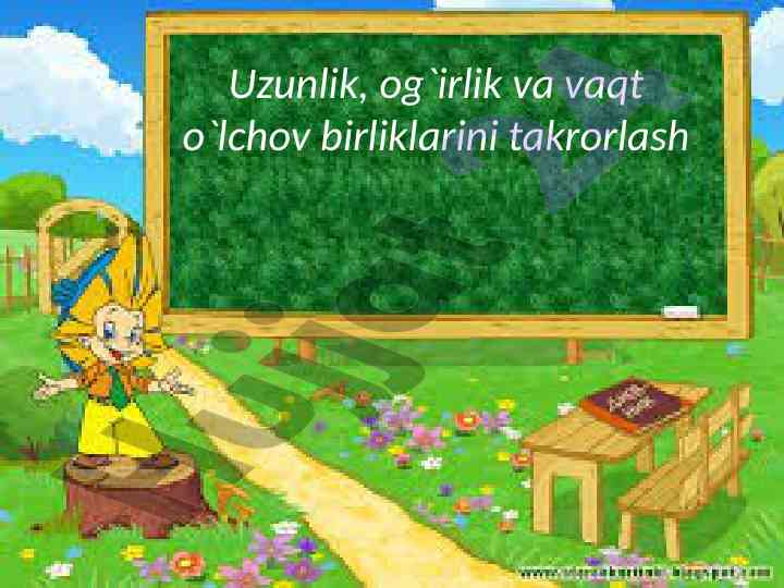 Og'irlik o'lchov birliklarini takrorlash va misollar