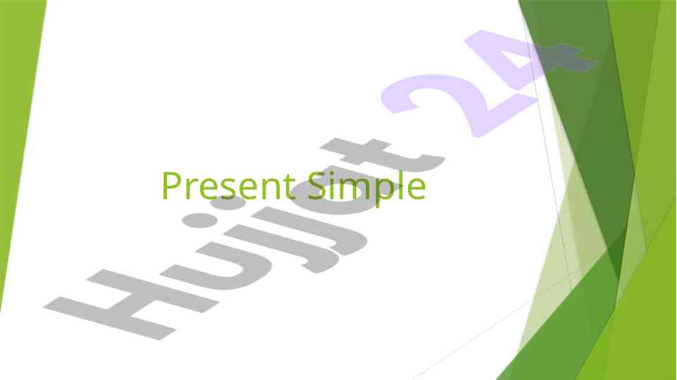 Present simple tense explanation and usage