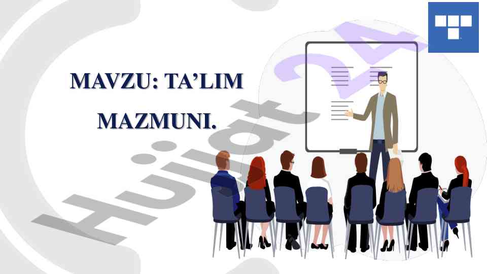 Talim mazmuni va loyiha tamoyillari