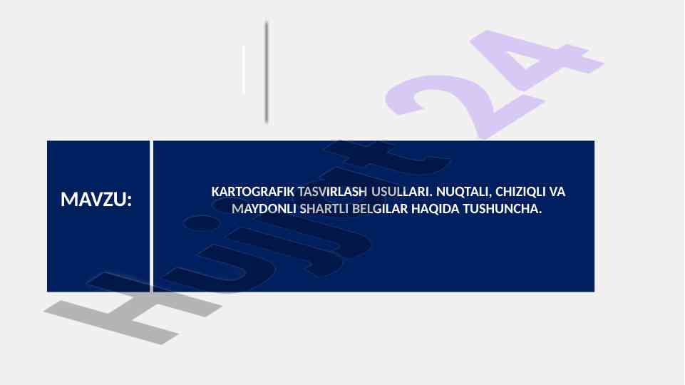 Kartografik tasvirlash usullari hakkida tushuncha