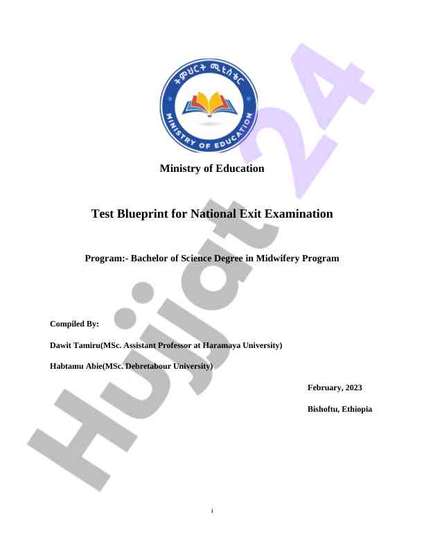 Milliy chiqish imtihoni uchun test rejasi