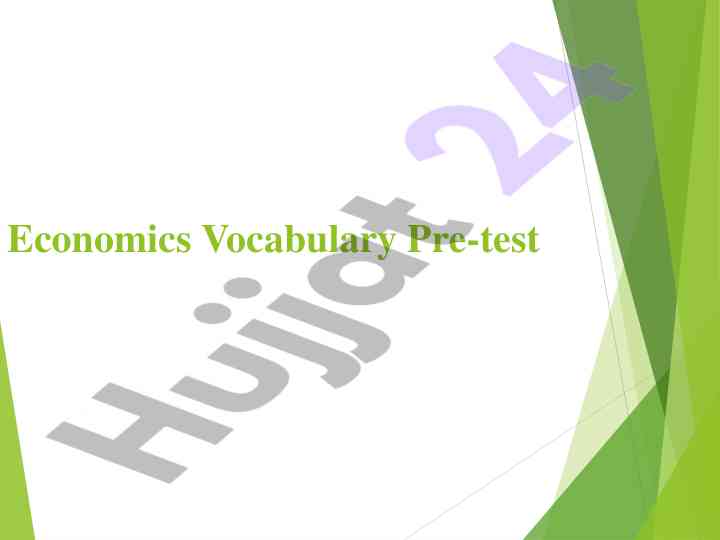 Understanding key concepts in economics vocabulary