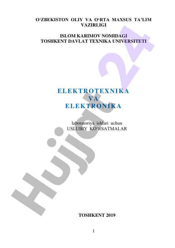 Laboratoriya ishlari uslubiy ko‘rsatmalar 2019