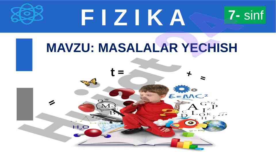 Tezlik masalalari yechish 7-sinf tadqiqoti